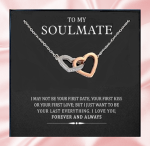 To My Soulmate Necklace Birthday Anniversary Gift for Wife/Girlfriend/Fiancée