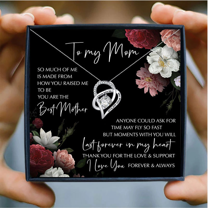 To My Mom Necklace, Mother's Day, I love you to the moon and back Birthday Gift for Mama